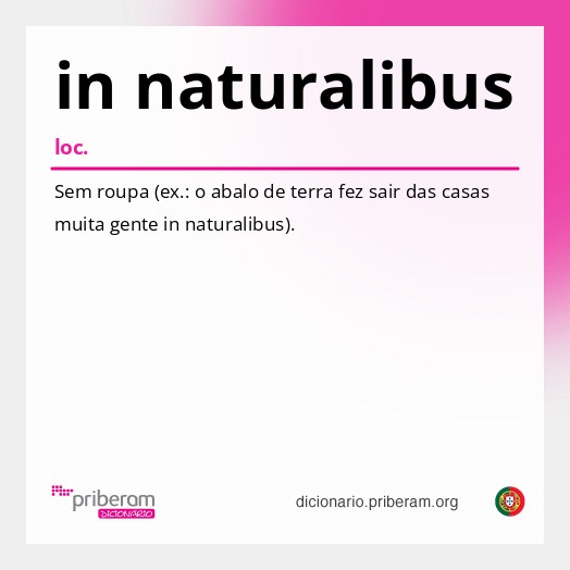 Significado de in naturalibus